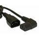 Кабель питания монитор-компьютер IEC 320 C13 (угловая)-IEC 320 C14(3x1.0),10A,прямая вилка,3м,черн