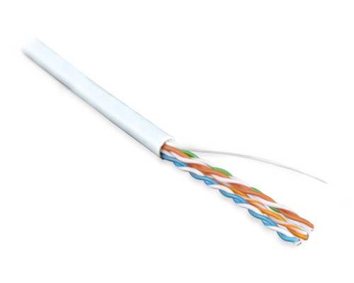 Витая пара,U/UTP, кат.5e, 4 пары (24 AWG), одножильный, LSZH, нг(А)-HF, -20°C +75°C, белый, 100 Витая пара,U/UTP, кат.5e, 4 пары (24 AWG), одножильный, LSZH, нг(А)-HF, -20°C +75°C, белый, 100