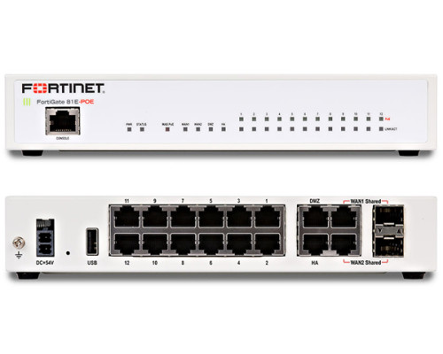 Межсетевой экран Fortinet FortiGate FG-81E-POE Межсетевой экран Fortinet FortiGate FG-81E-POE